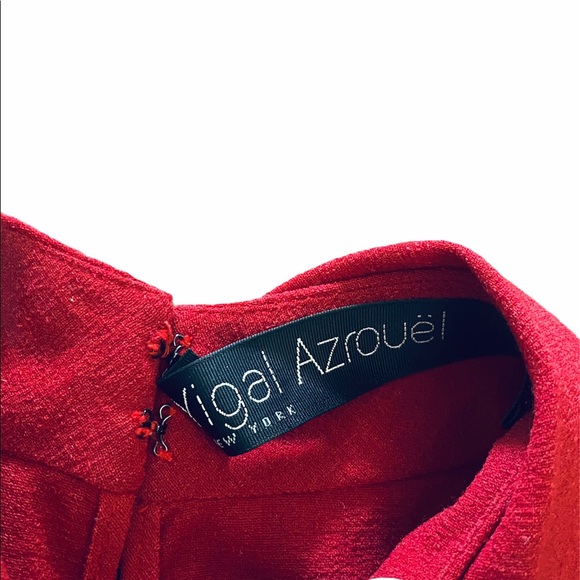 YIGAL AZROUEL**Red Wool Blend Top**Small $589 - Picture 4 of 4